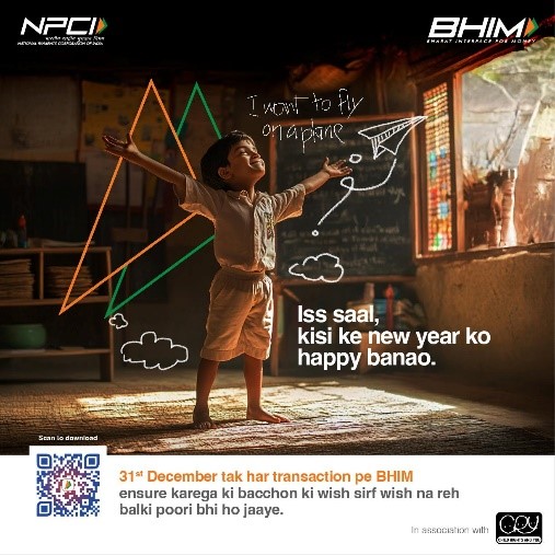 BHIM Partners with CRY for ‘Gift Happiness’ Campaign, Bringing Joy to Underprivileged Children