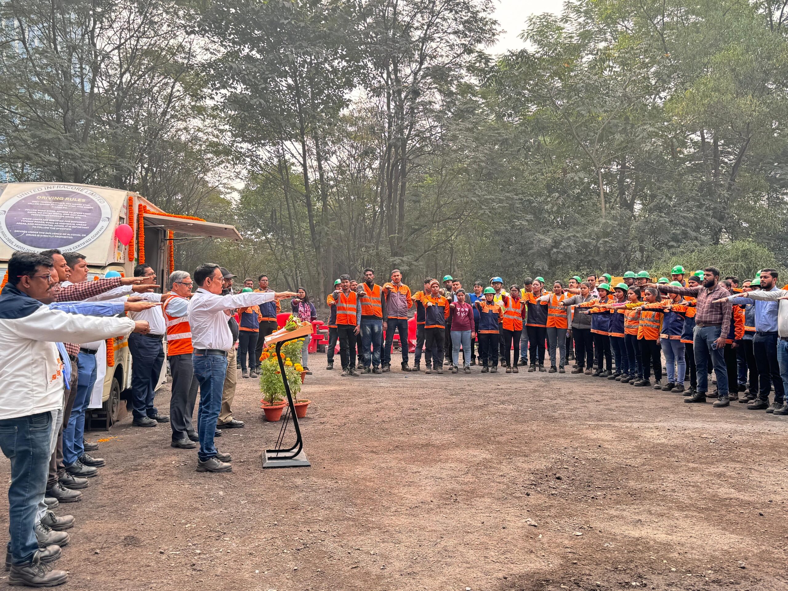 Road safety awareness pledge by employees and workers