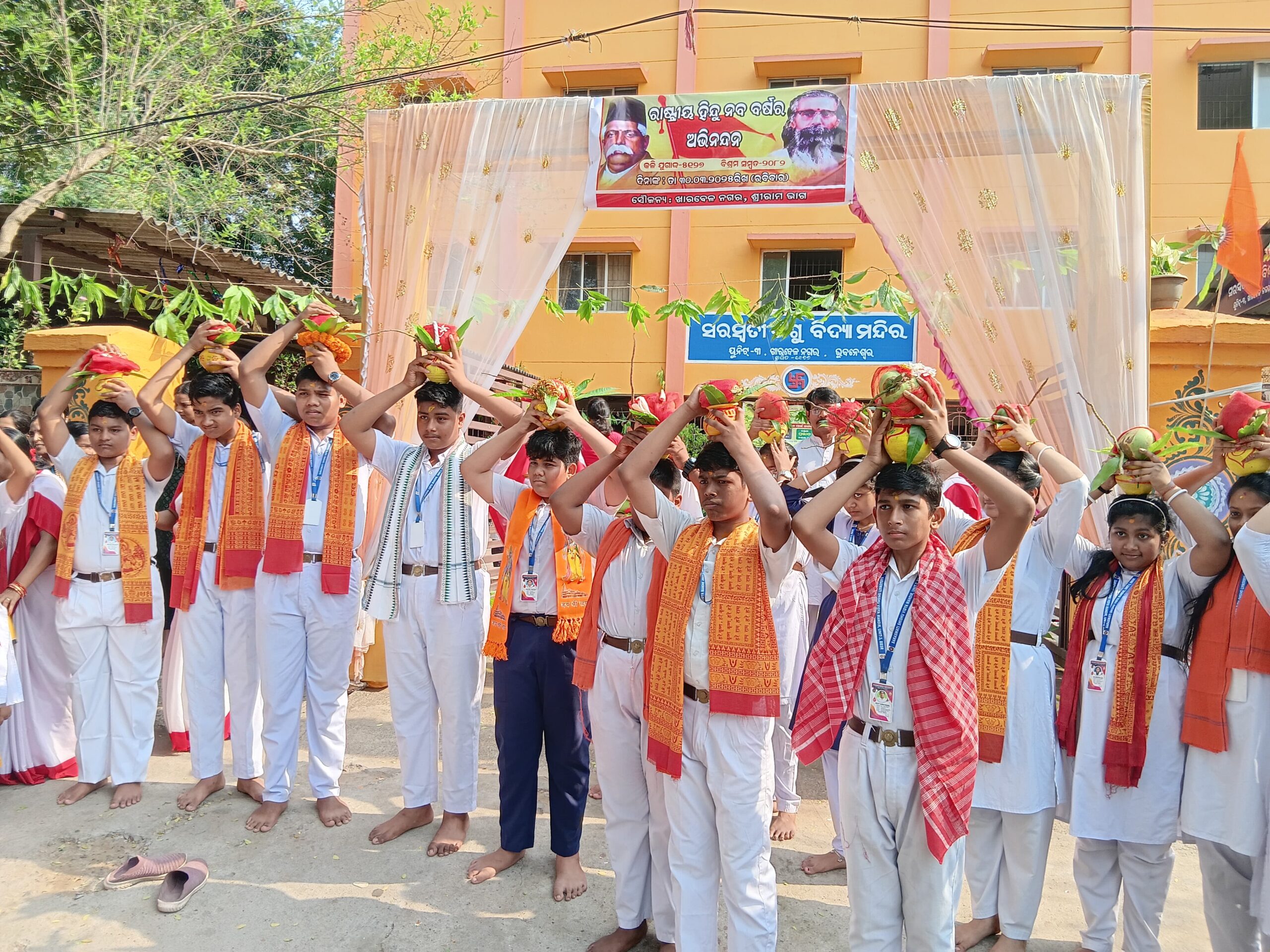 Vidyarambha Ceremony and Utkal Dibasa Celebrated at Saraswati Shishu Vidyamandir, Unit-3